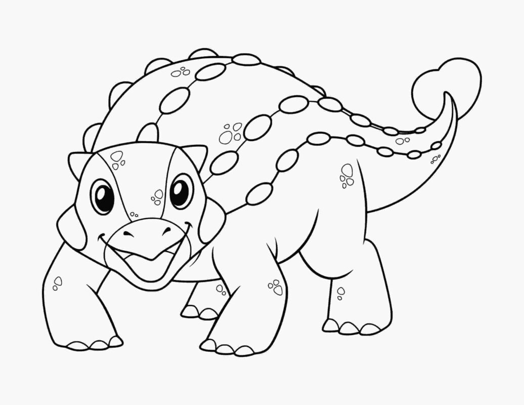 anquilosaurio para colorear y Pintar Imágenes Para Dibujar Gratis