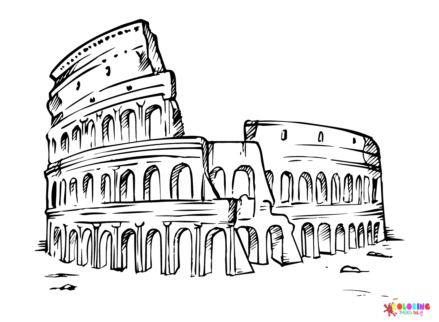 Dibujos Para Colorear De La Antigua Roma Y El Imperio Romano Y Pintar