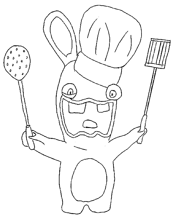 Rabbids para colorear y Pintar Imágenes Para Dibujar Gratis