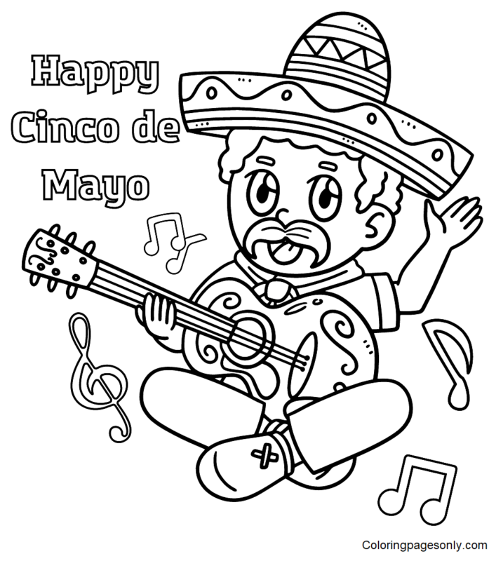 Cinco De Mayo Para Colorear Y Pintar Im Genes Para Dibujar Gratis