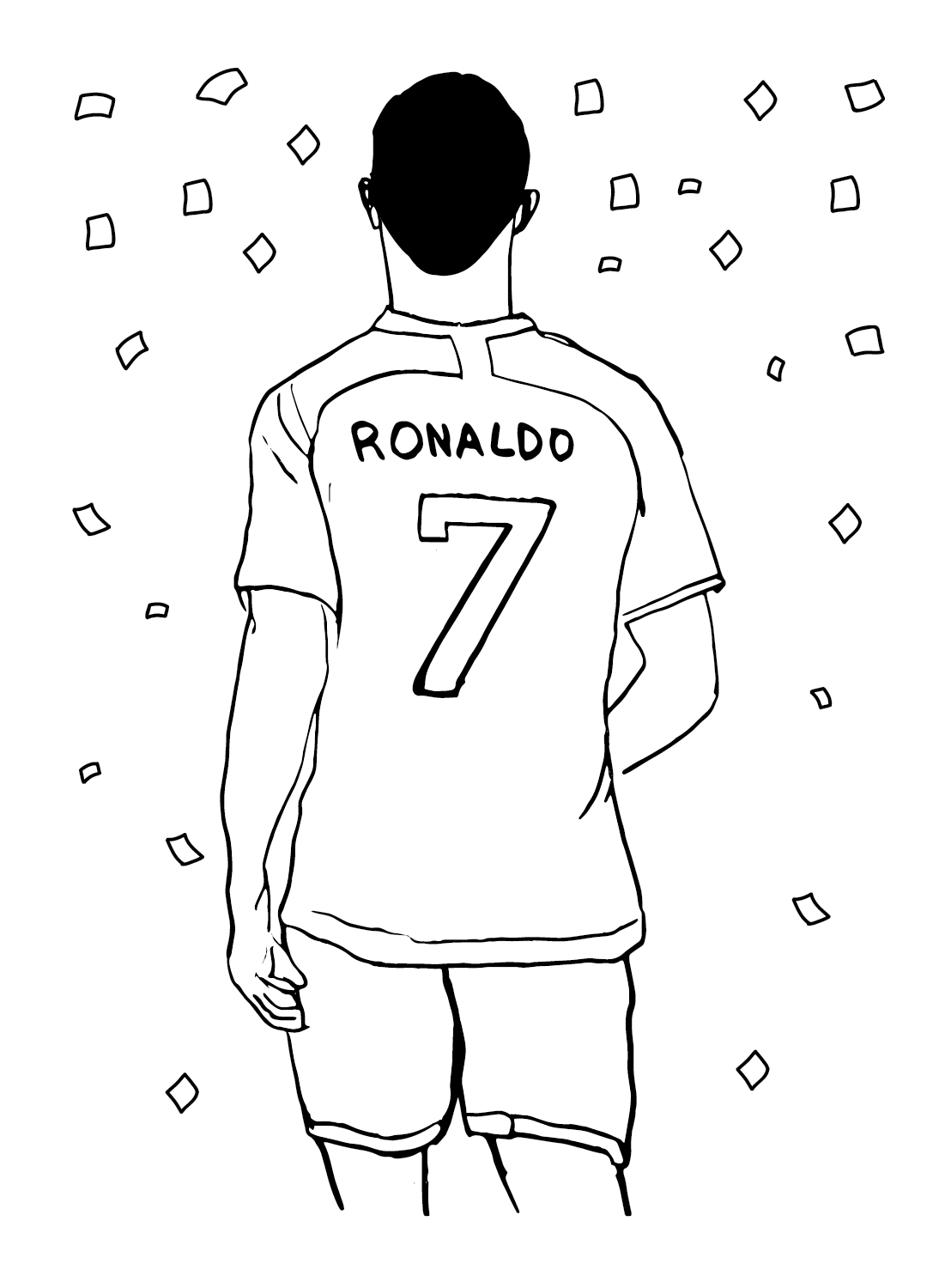 Cristiano Ronaldo Para Colorear y Pintar Imágenes Para Dibujar Gratis