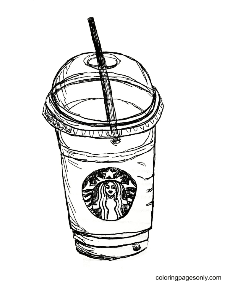 Starbucks para colorear y Pintar Imágenes Para Dibujar Gratis