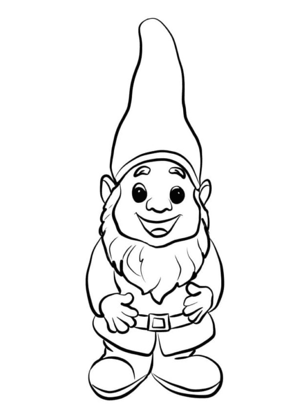 Gnomos Para Colorear y Pintar Imágenes Para Dibujar Gratis