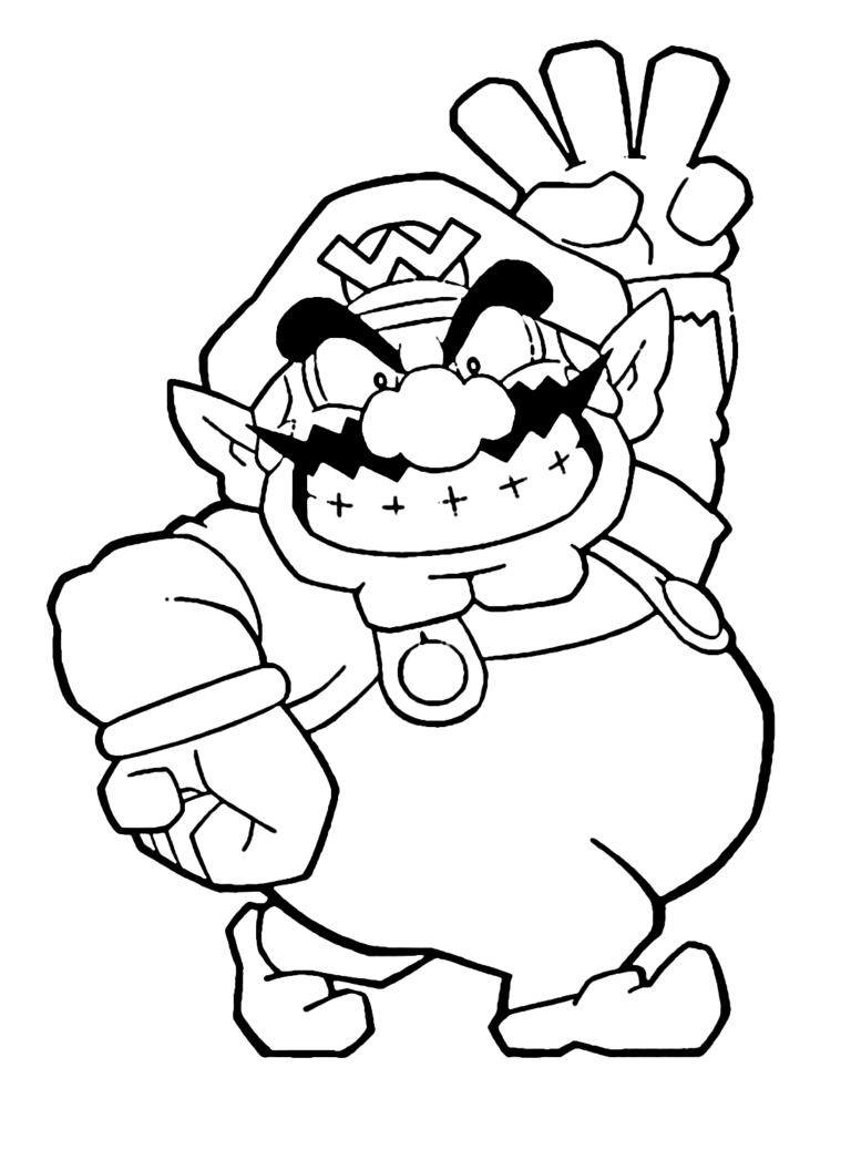 Dibujos Para Colorear Wario y Pintar Imágenes Para Dibujar Gratis