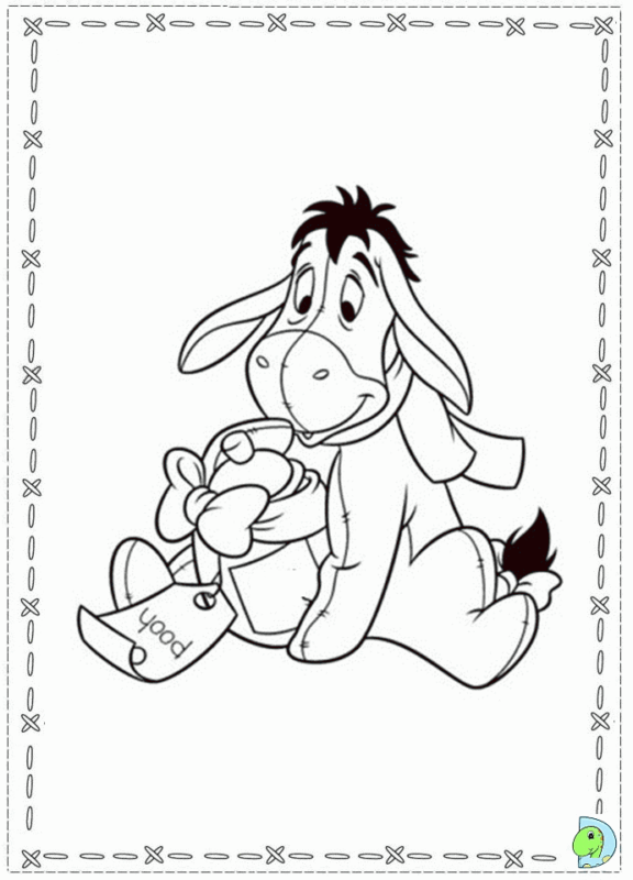 Dibujo de Eeyore para colorear y Pintar Imágenes Para Dibujar Gratis