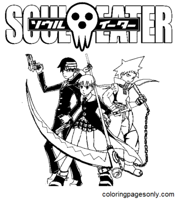 Soul Eater Para Colorear y Pintar Imágenes Para Dibujar Gratis