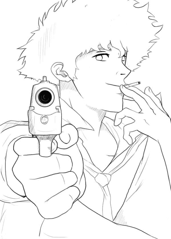 Vaquero Bebop Para Colorear Y Pintar Im Genes Para Dibujar Gratis