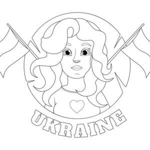 Ukrainian girl coloring pages