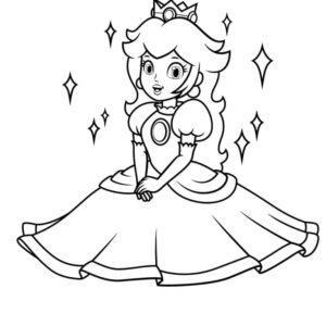 dibujos para colorear de la princesa peach