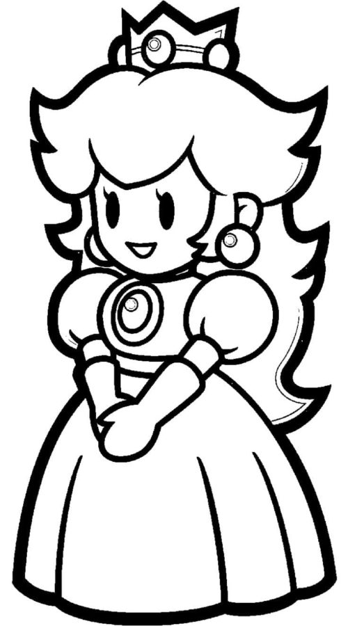 dibujos para colorear de la princesa peach