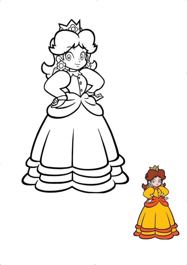 dibujos para colorear de la princesa peach