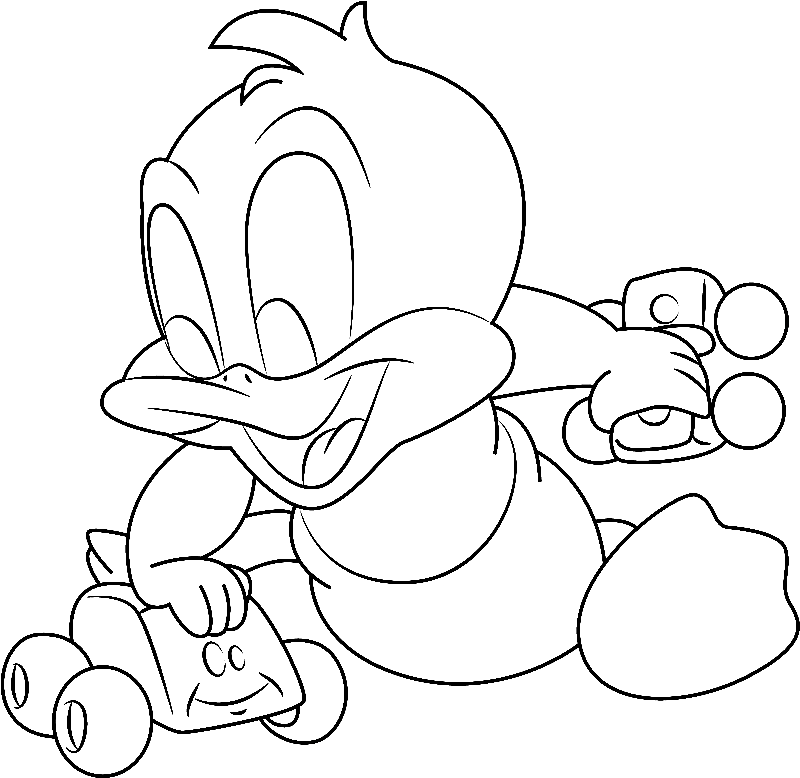 looney tunes bebe pato lucas para colorear