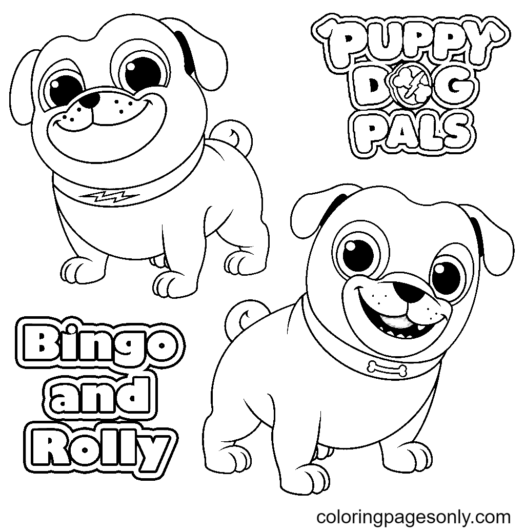 Dibujos de Puppy Dog Pals para colorear y Pintar - Imágenes Para ...