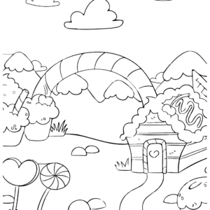 pagina para colorear del castillo de candyland