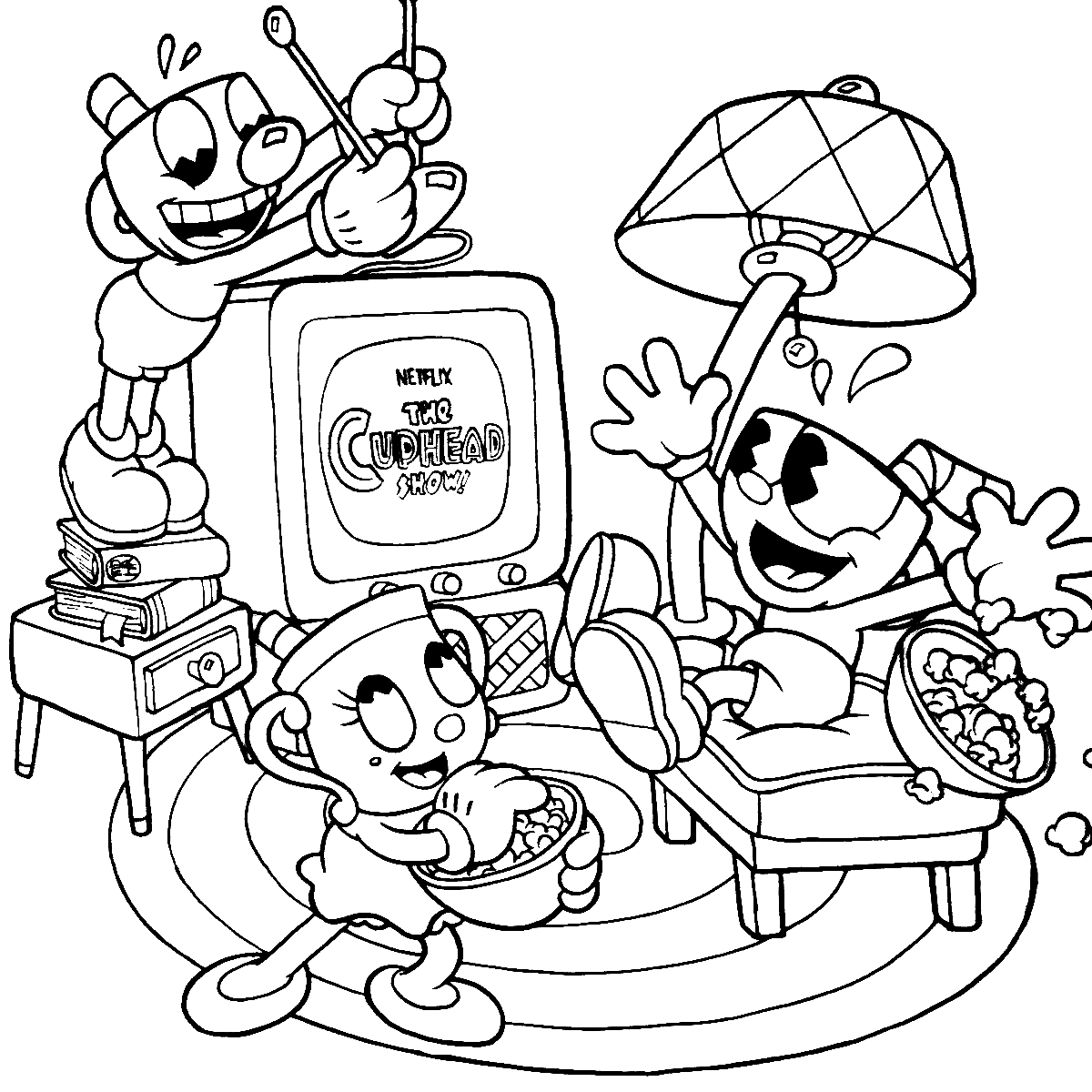 Cuphead Para Colorear Y Pintar - Imágenes Para Dibujar Gratis