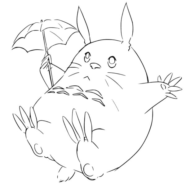 Mi Vecino Totoro Para Colorear y Pintar - Imágenes Para Dibujar Gratis