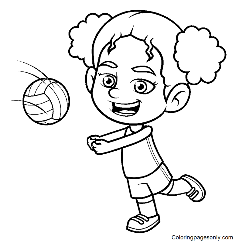 Voleibol Para Colorear Y Pintar Imágenes Para Dibujar Gratis