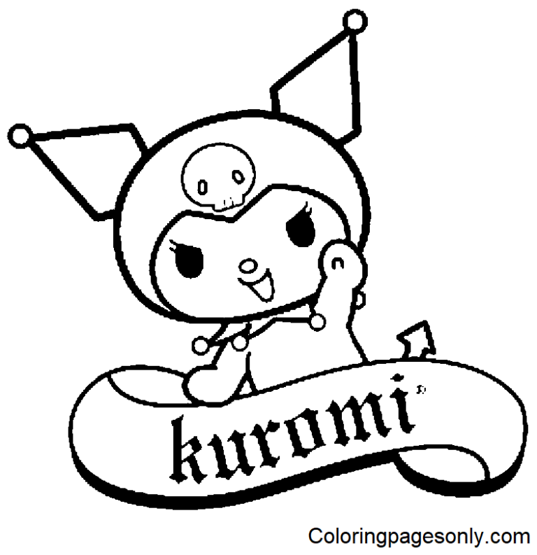 Dibujos Para Colorear Kuromi y Pintar - Imágenes Para Dibujar Gratis