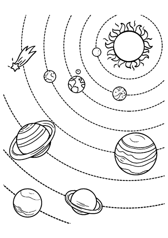 Dibujos Para Colorear Del Sistema Solar Y Pintar Imágenes Para