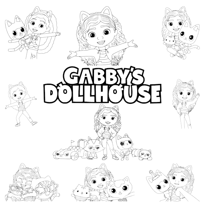 Dibujos Para Colorear De La Casa De Muñecas De Gabby Y Pintar Imágenes Para Dibujar Gratis