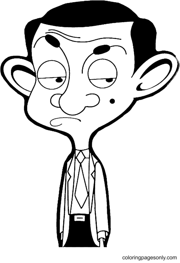 Mr Bean Para Colorear Y Pintar Im Genes Para Dibujar Gratis