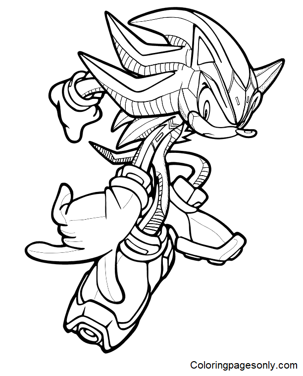 dibujos para colorear de shadow the hedgehog