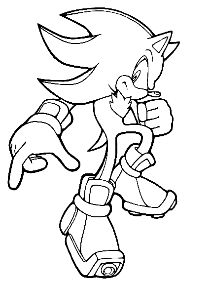 dibujos para colorear de shadow the hedgehog