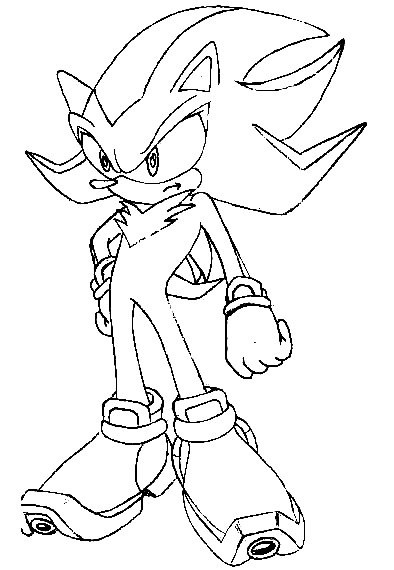 dibujos para colorear de shadow the hedgehog