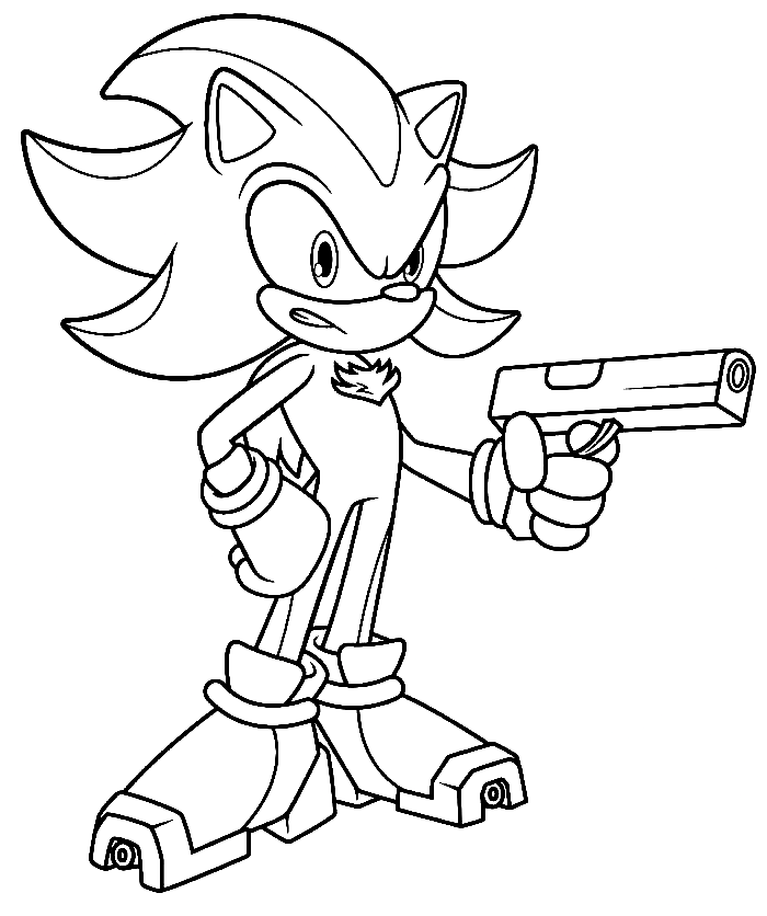 dibujos para colorear de shadow the hedgehog