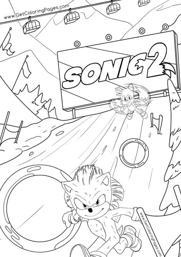 Dibujos Para Colorear Sonic The Hedgehog 2 Y Pintar Imágenes Para Dibujar Gratis 