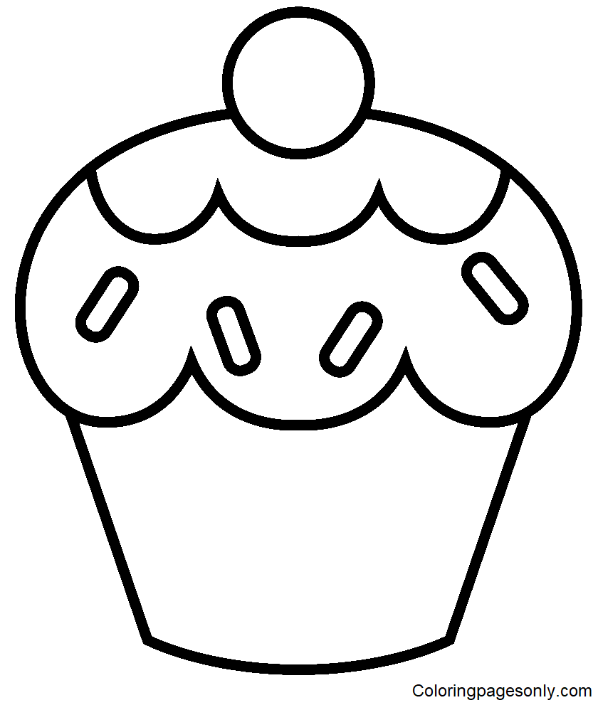 Cupcakes Para Colorear y Pintar - Imágenes Para Dibujar Gratis