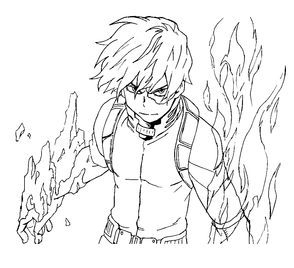 Todoroki Para Colorear Y Pintar Im Genes Para Dibujar Gratis